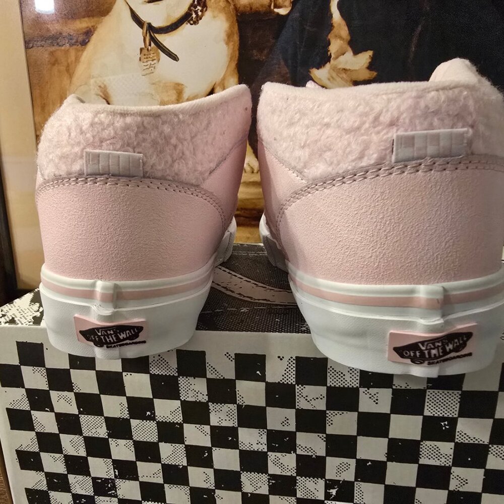 Vans Skate Half Cab Sherpa Leather Pink White VN0A5FCDY3K Men's Size 10 Shoes US - Picture 7 of 14
